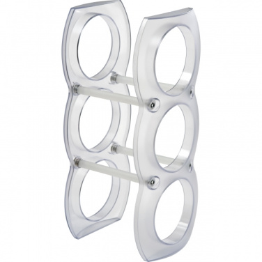 Logo trade promotional giveaway photo of: Plastic wine rack MONTEGO BAY