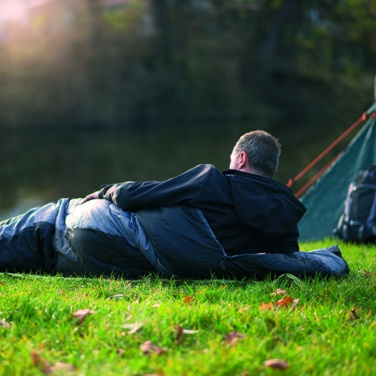 Logotrade promotional products photo of: Sleeping bag KINABALU Schwarzwolf