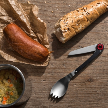 Logo trade promotional item photo of: Multifunctional spoon LATEMAR Schwarzwolf