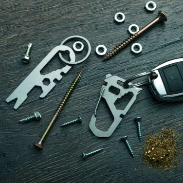 Logotrade promotional product picture of: Multifunctional keychain ATACAMA Schwarzwolf