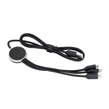Logo trade corporate gift photo of: 3in1 long cable with elighted logo for engraving, W201TG