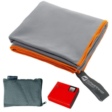 Logo trade promotional item photo of: Towel MALAREN Schwarzwolf