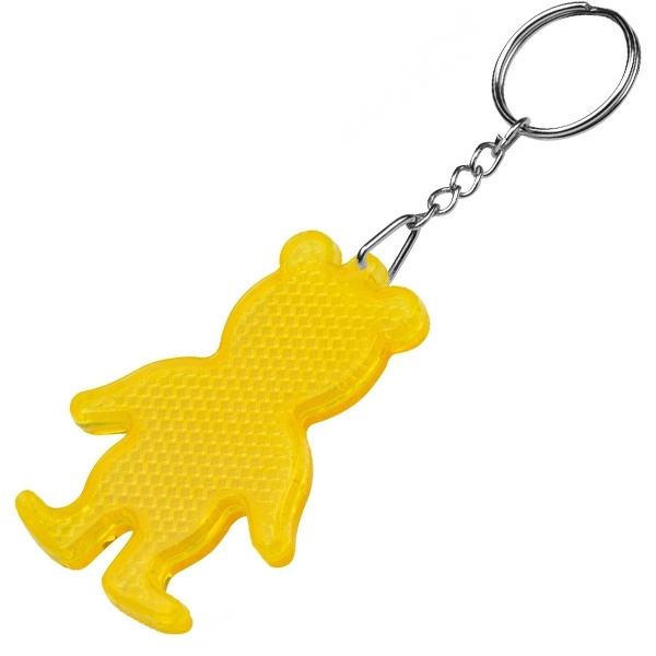 Logo trade promotional products image of: Reflective keyring BEAR