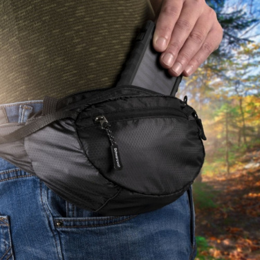 Logo trade promotional giveaways image of: Waist bag MOBILA Schwarzwolf