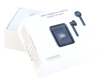 Logo trade promotional giveaways picture of: Wireless earbuds with light up logo