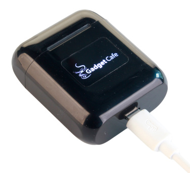 Logotrade promotional merchandise image of: Wireless earbuds with light up logo