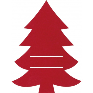 Logo trade promotional merchandise photo of: Cutlery pad in Christmas tree shape DUFFEL