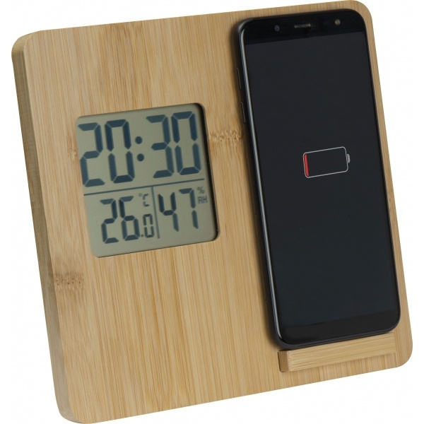 Logo trade advertising products image of: Bamboo weather station GRANADA