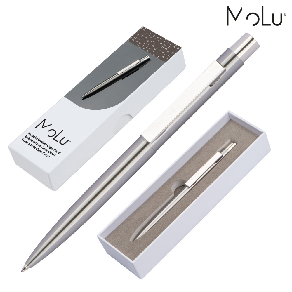 Logo trade advertising products picture of: Stainless steel pen CAPE CORAL MoLu