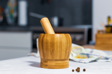 Logo trade promotional items image of: Wooden mortar SALVADOR