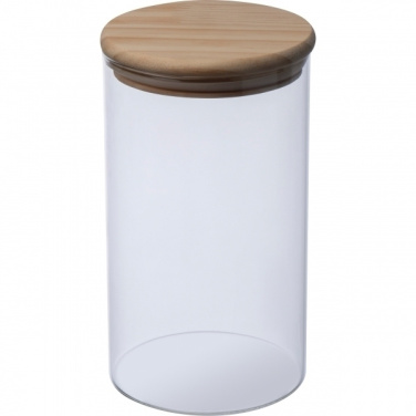 Logo trade business gifts image of: Borosilicate container ONTARIO 1000 ml
