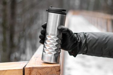 Logo trade advertising products image of: Thermal stainless steel mug SANTANDER 500 ml