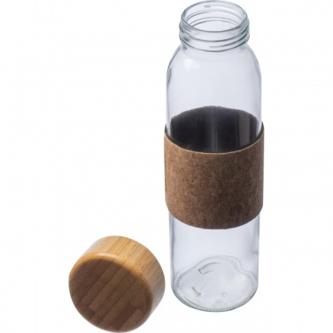 Logo trade promotional gift photo of: Glass bottle SKOPJE 500 ml