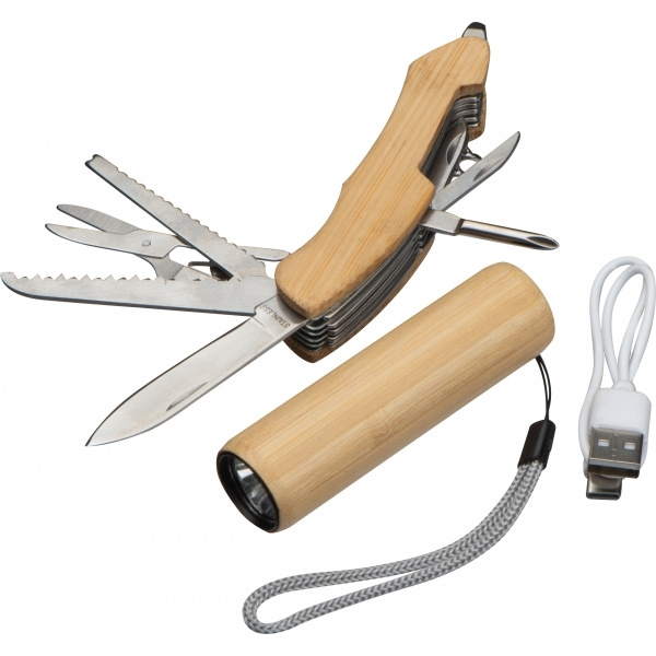 Logo trade corporate gifts image of: Set Torch and pocket knife OLDHAM