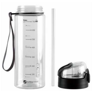 Logotrade promotional merchandise photo of: Drinking bottle SEYHAN 900 ml Schwarzwolf