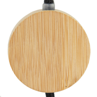 Logo trade business gifts image of: 4in1 long wooden cable with elighted logo for engraving