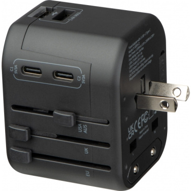 Logo trade corporate gifts image of: Travel Adapter Maracena