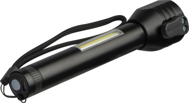 Logo trade promotional merchandise picture of: Rechargeable flashlight Trent