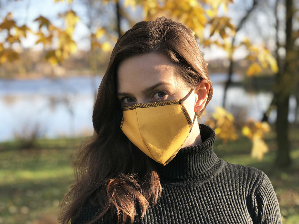 Logo trade promotional items image of: BLACK-BLACK cotton face mask 140116500