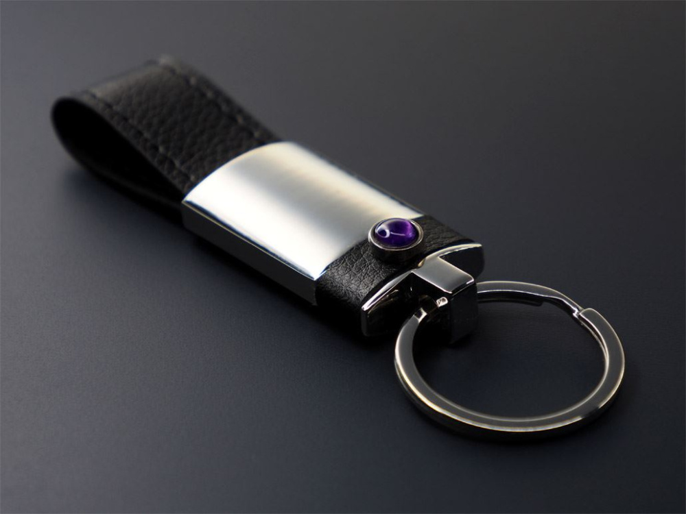 Logo trade business gift photo of: Amethyst Keyring 1296095