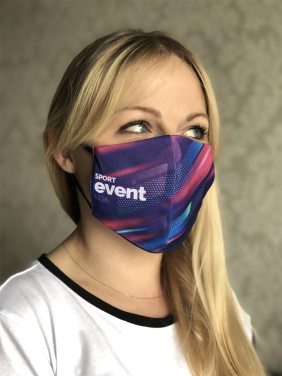 Logo trade business gifts image of: VENUS PRO cotton face mask with a pocket an HEPA filter 1378165