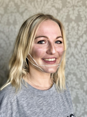 Logo trade promotional merchandise picture of: ATENA clear face shield-mask for mouth and nose 1461162