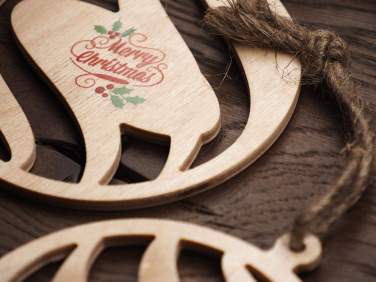 Logotrade promotional item image of: Wooden Christmas Decoration 1856121