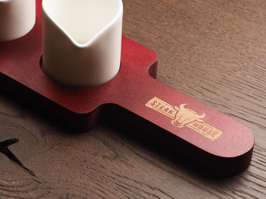 Logotrade promotional merchandise image of: Wooden 3 Shot Serving Board 1863121