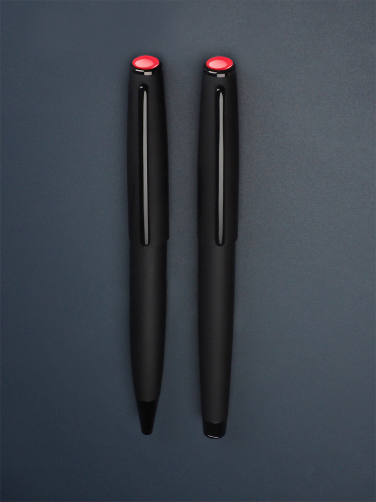 Logo trade promotional merchandise picture of: Coral stone Pen set 1285036
