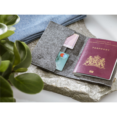 Logo trade advertising product photo of: Identify GRS RPET Felt passport holder