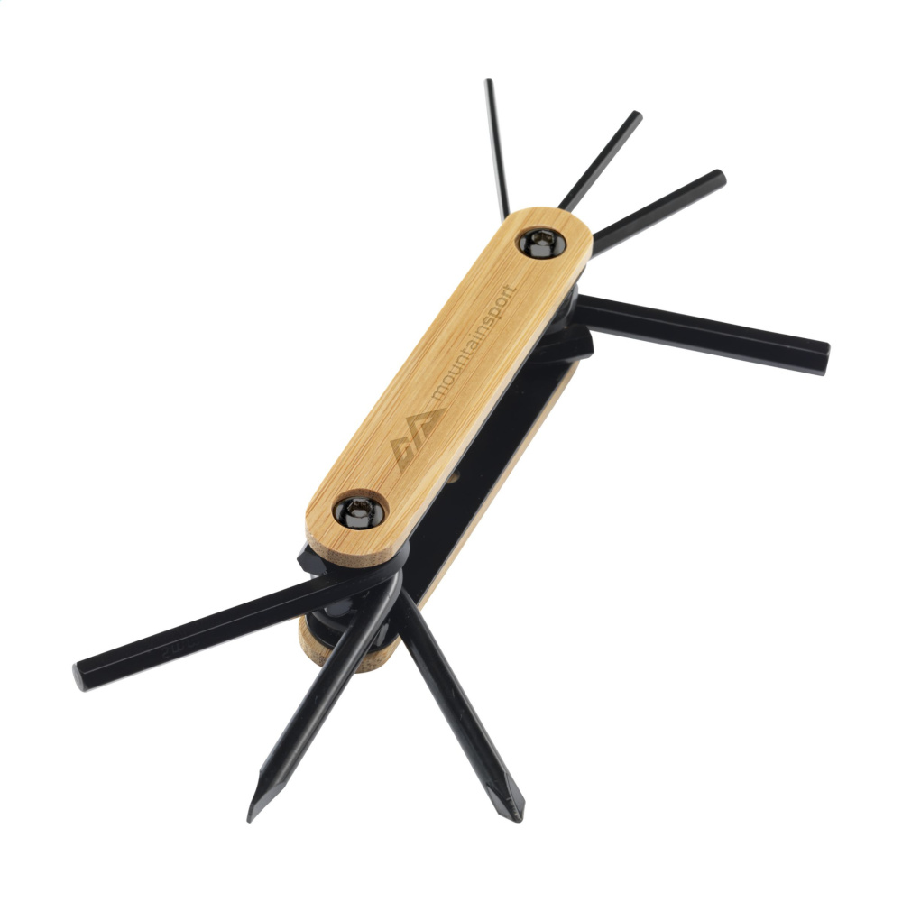 Logo trade advertising products image of: Bamboo Black Tool multi tool