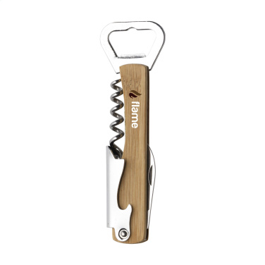 Logo trade corporate gifts image of: Butler Bamboo waiter’s friend