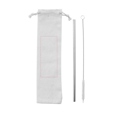 Logo trade promotional giveaway photo of: Reusable 1 piece ECO Straw Set stainless-steel straw