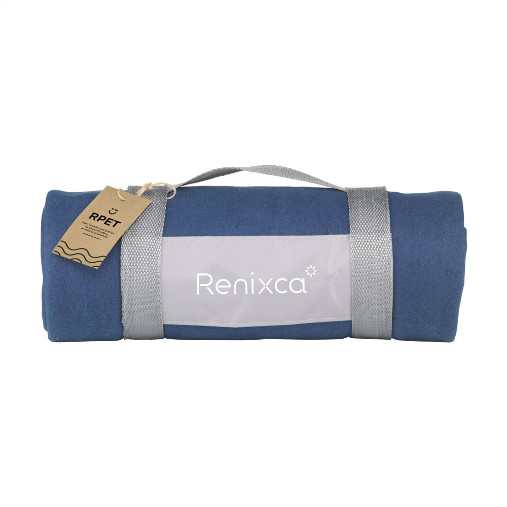 Logo trade corporate gifts image of: SuperSoft RPET (180 g/m²) fleece blanket
