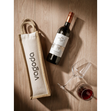 Logotrade promotional products photo of: Jute Canvas Wine Bag