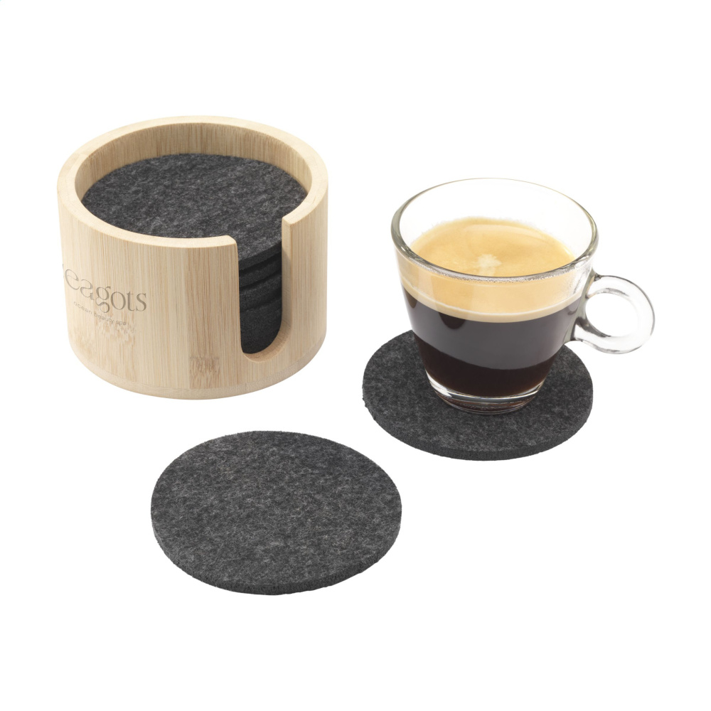 Logo trade promotional products picture of: Cody Felt Coaster Set