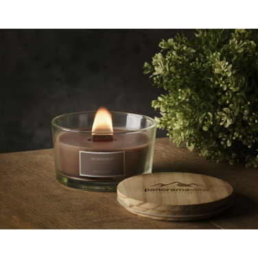 Logo trade promotional giveaway photo of: Wooosh Flame Scented Candle Dark Amber