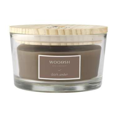 Logotrade promotional product image of: Wooosh Flame Scented Candle Dark Amber