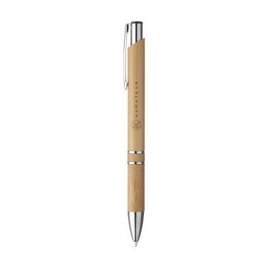 Logo trade promotional merchandise image of: Ebony Bamboo pen