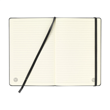 Logo trade promotional products image of: Montana Recycled Leather Paper Notebook A5