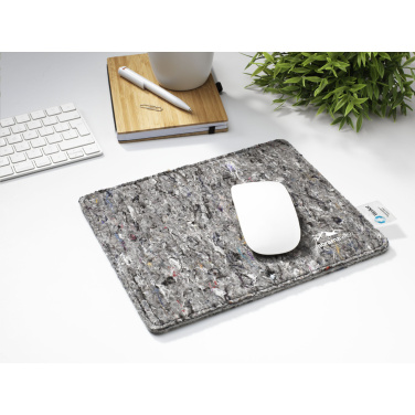 Logo trade promotional giveaway photo of: Wolkat Tangier Recycled Textile Mousepad