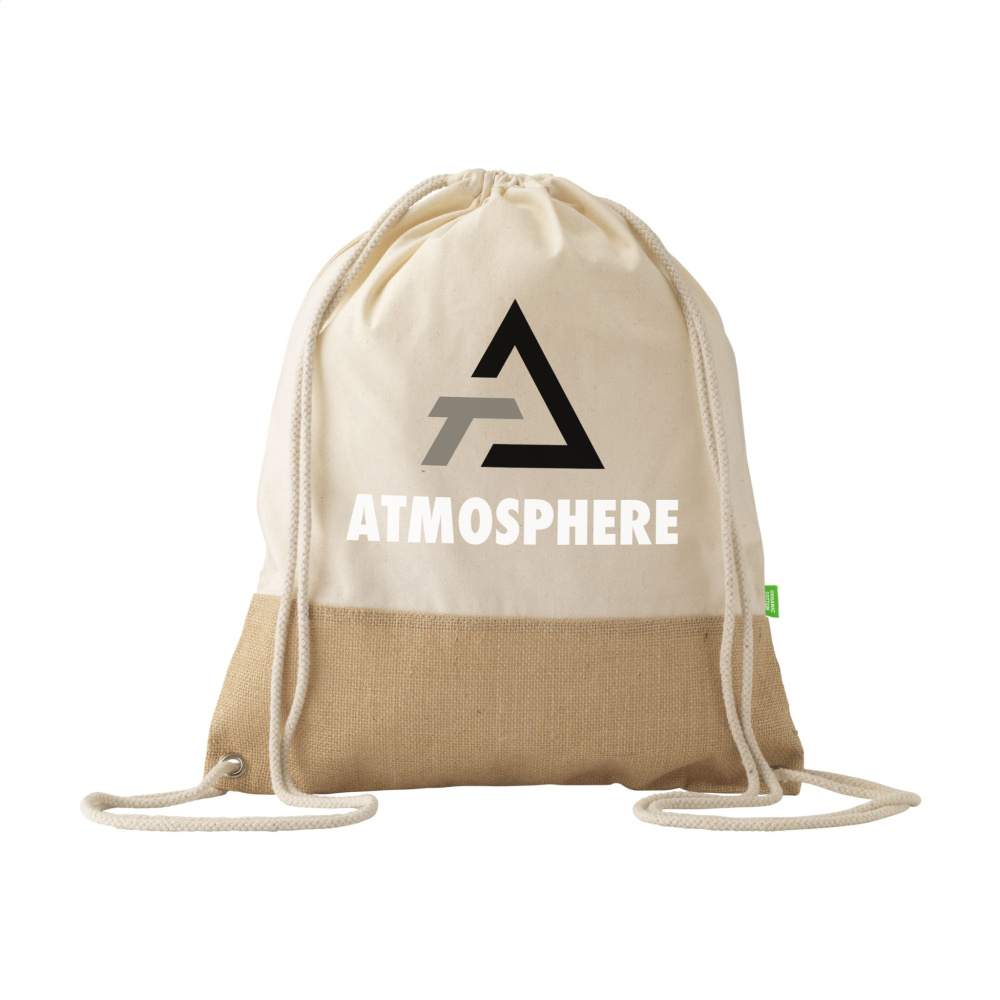 Logotrade promotional merchandise picture of: Combi Organic Backpack (160 g/m²)