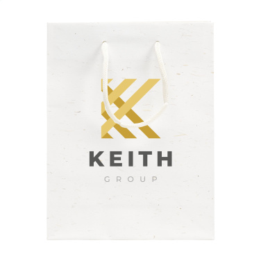 Logo trade promotional merchandise picture of: Leaf It Bag recycled with straw fibres (180 g/m²) S