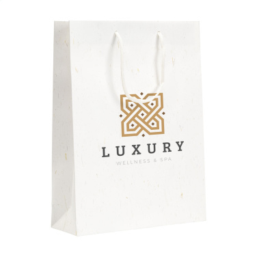 Logo trade promotional merchandise photo of: Leaf It Bag recycled with straw fibres (180 g/m²) L
