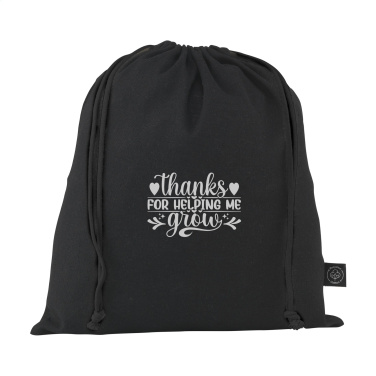 Logo trade promotional giveaway photo of: Gift Pouch GRS Recycled Cotton (150 g/m²) M