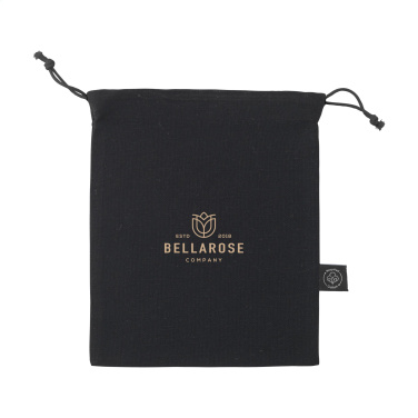 Logo trade corporate gift photo of: Gift Pouch GRS Recycled Cotton (150 g/m²) S