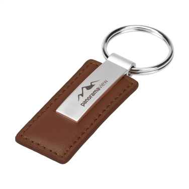 Logo trade promotional giveaway photo of: LeatherKey keyring