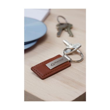 Logo trade promotional merchandise photo of: LeatherKey keyring