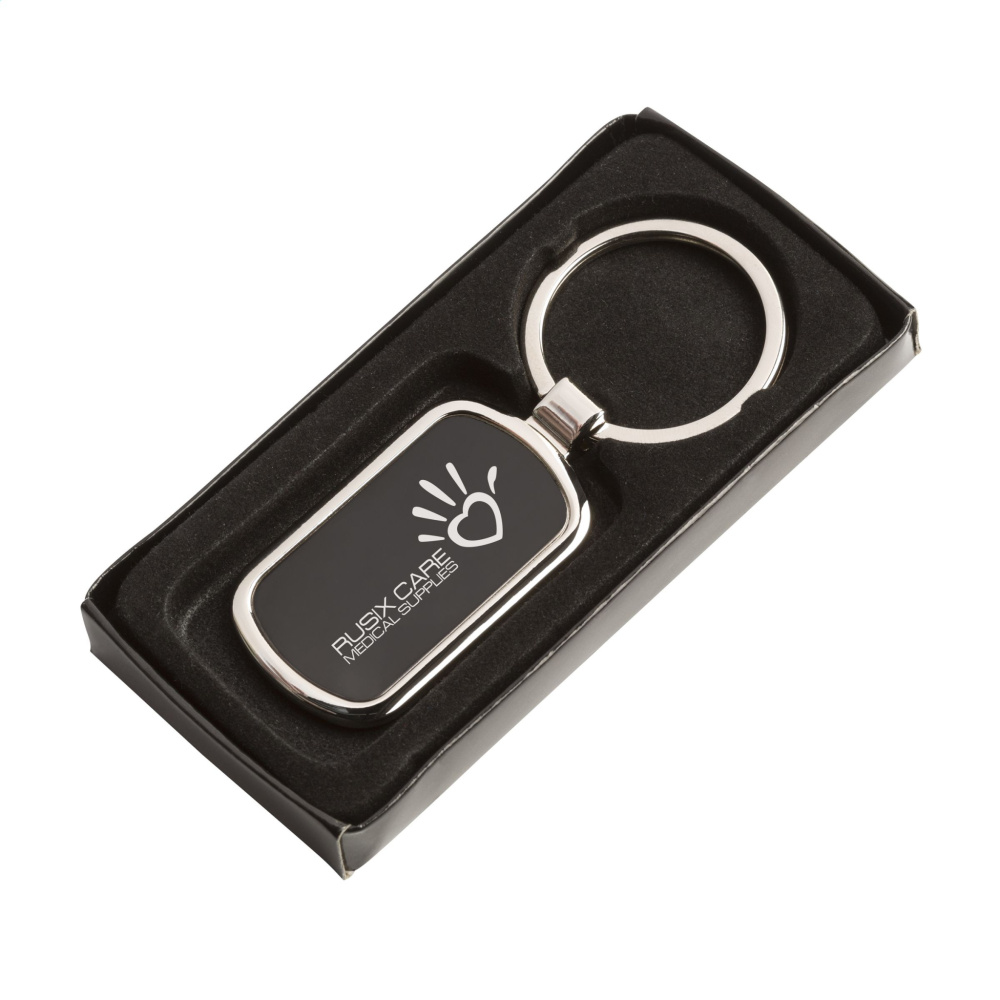 Logo trade promotional merchandise image of: KeyTag Rectangular keyring