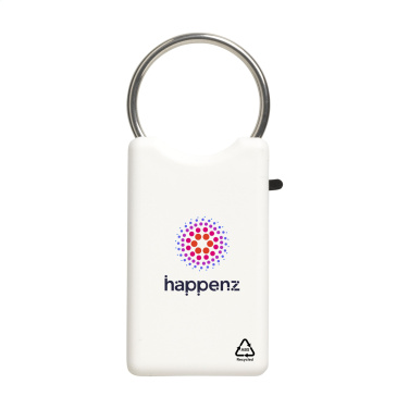 Logo trade promotional item photo of: Safe GRS Recycled Key Ring